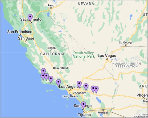 Map of connected Transport Companies
