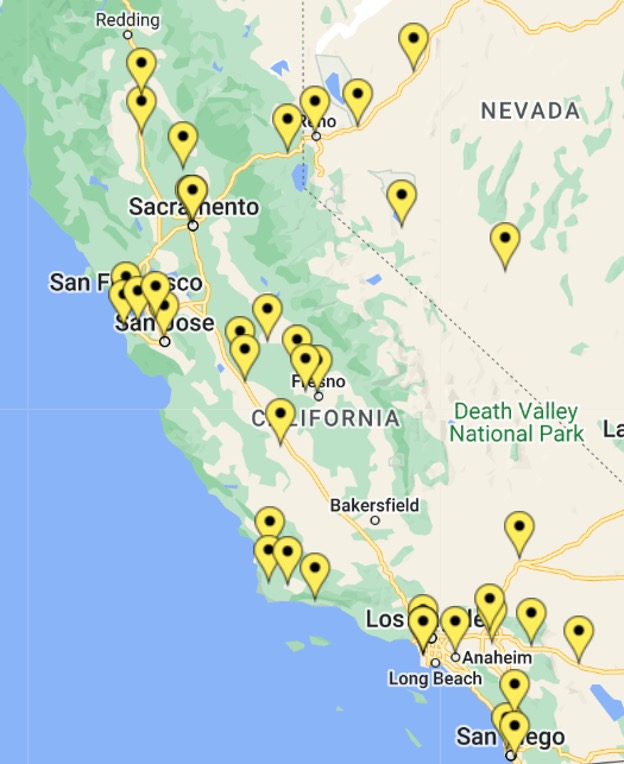 Map of connected Towing Companies